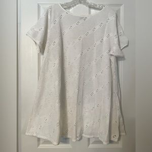 White Swimsuit Cover Up by Dottie — 1X